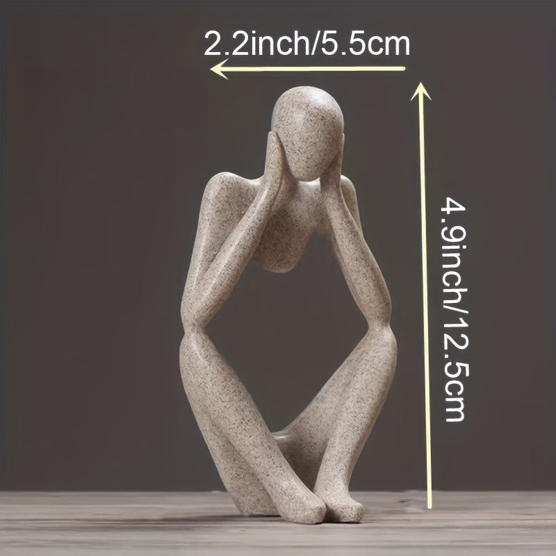 Movattis™ - Boho Thinker Statue: Abstract Style Sculpture for Home Decor