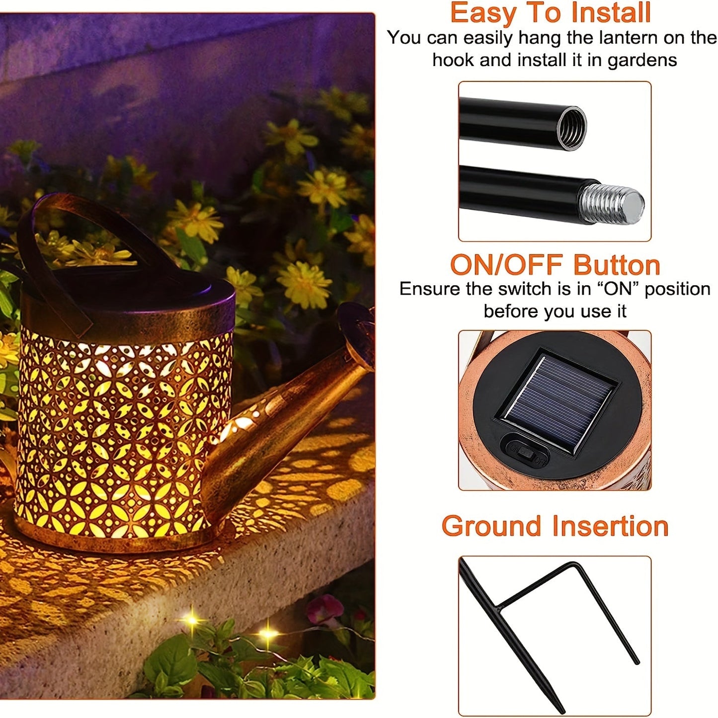 Movattis™ - Elegant Retro Solar Garden Lights: Waterproof Hanging Lanterns