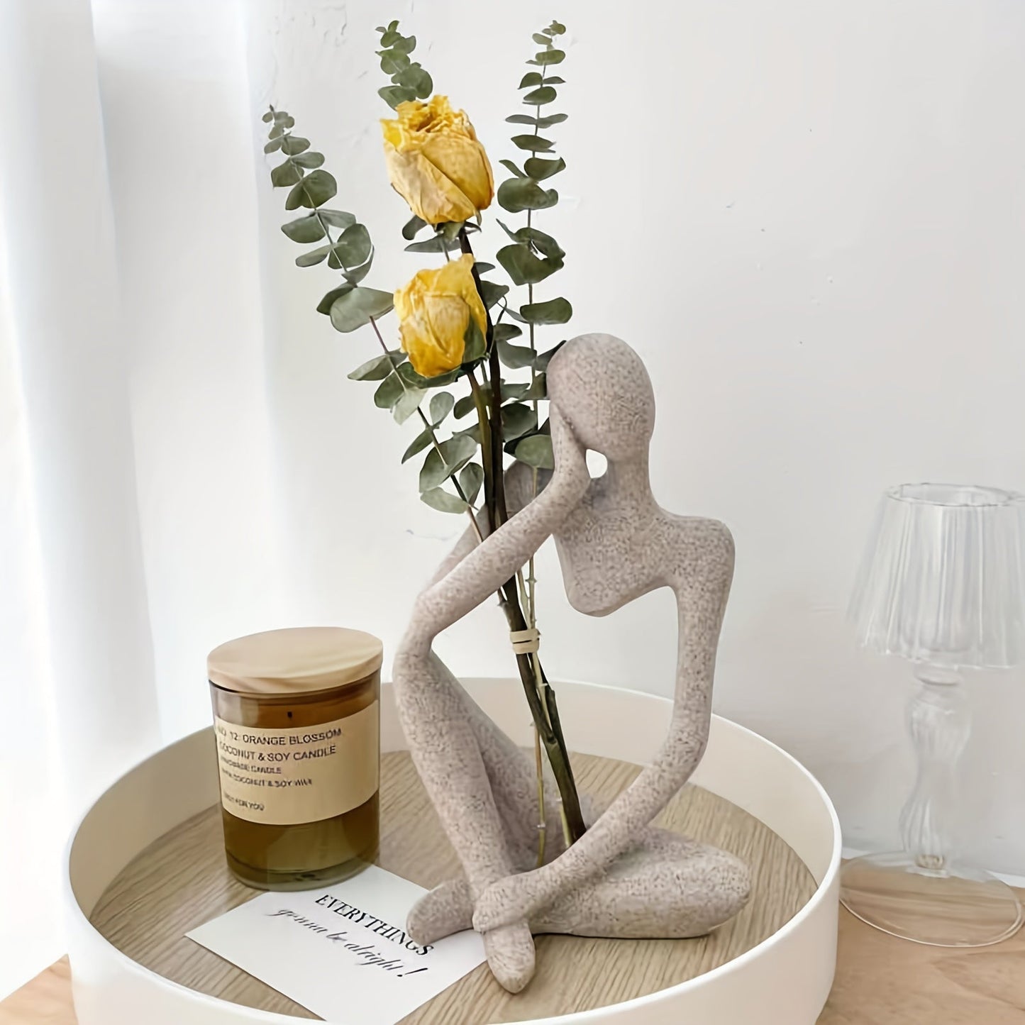 Movattis™ - Boho Thinker Statue: Abstract Style Sculpture for Home Decor