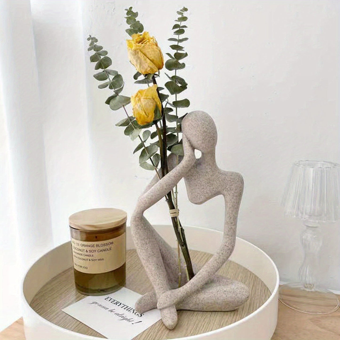 Movattis™ - Boho Thinker Statue: Abstract Style Sculpture for Home Decor