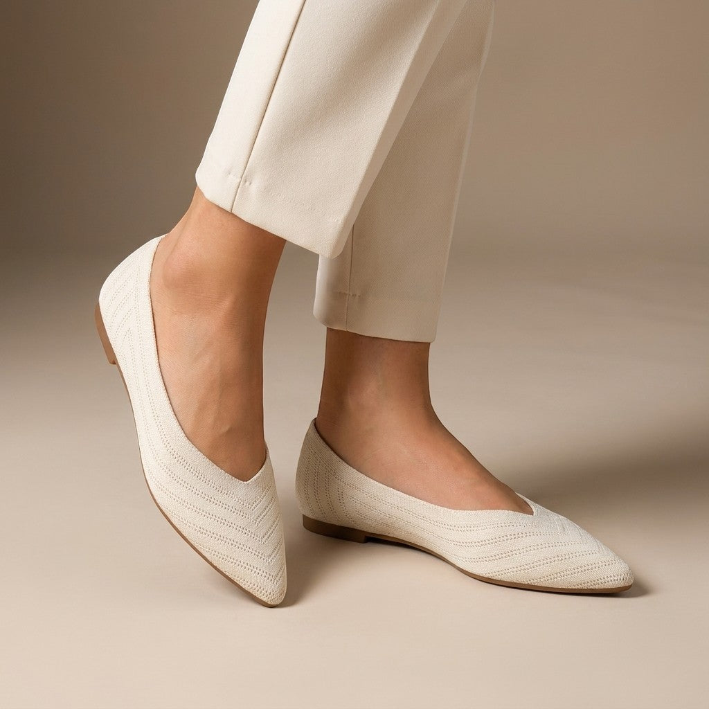 Elianthe — Breathable Knit Loafers With Elegant Slip-On Chain Detail Design