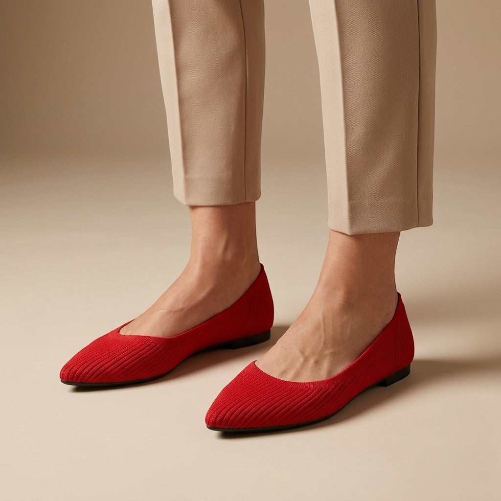 Elianthe — Breathable Knit Loafers With Elegant Slip-On Chain Detail Design