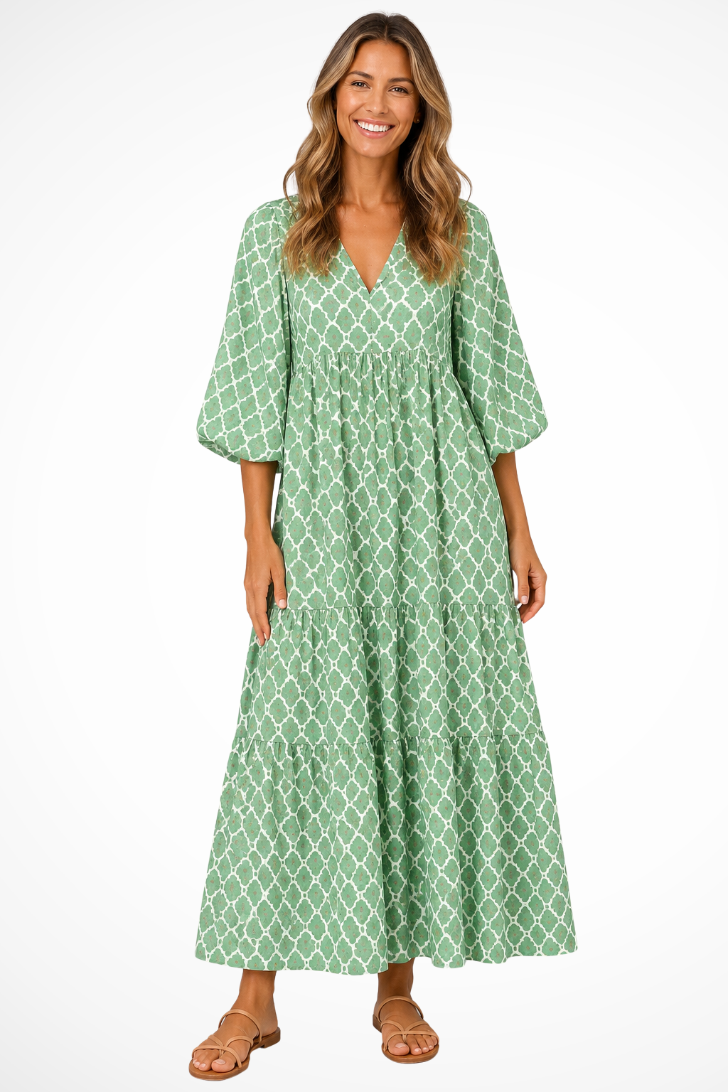 Fiorella — Lightweight Floral Tiered Maxi Dress With Relaxed Summer Fit