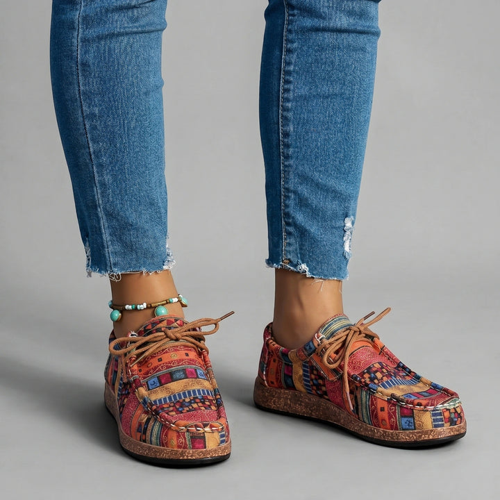 Isabella — Colorful Wedge Sandals With Bohemian Comfort Footwear Design