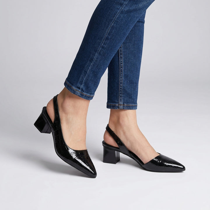 Victoria — Comfortable Slingback Heels With Elegant Pointed Toe Orthopaedic Design