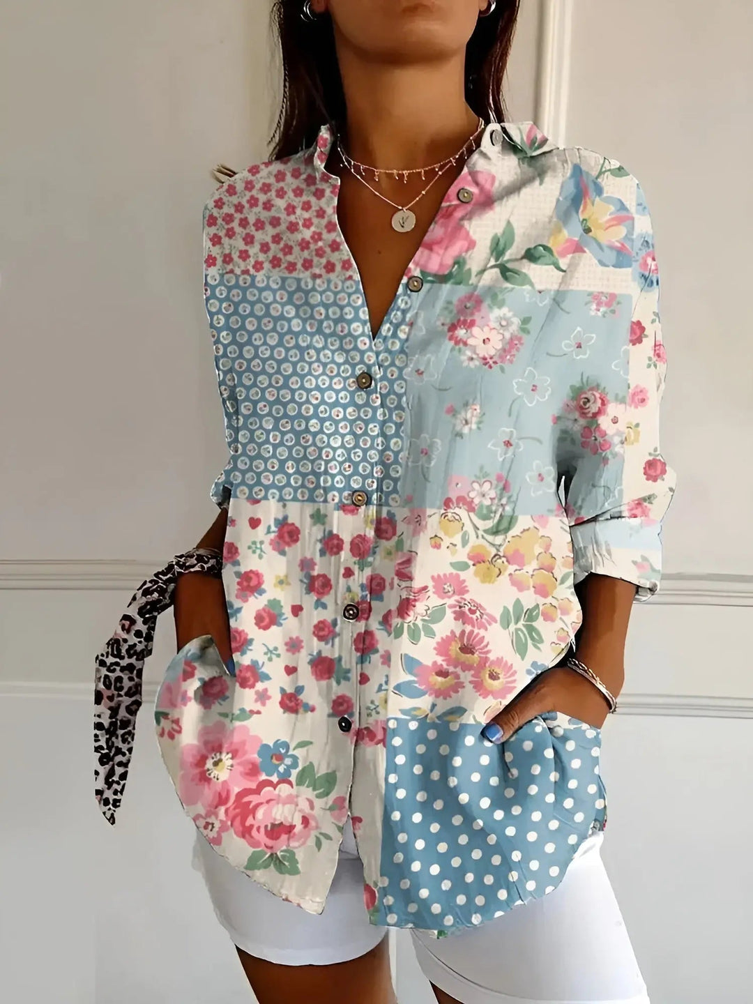 Marigold — Breathable Cotton Blouse With Elegant Long Sleeve Button-Down Style