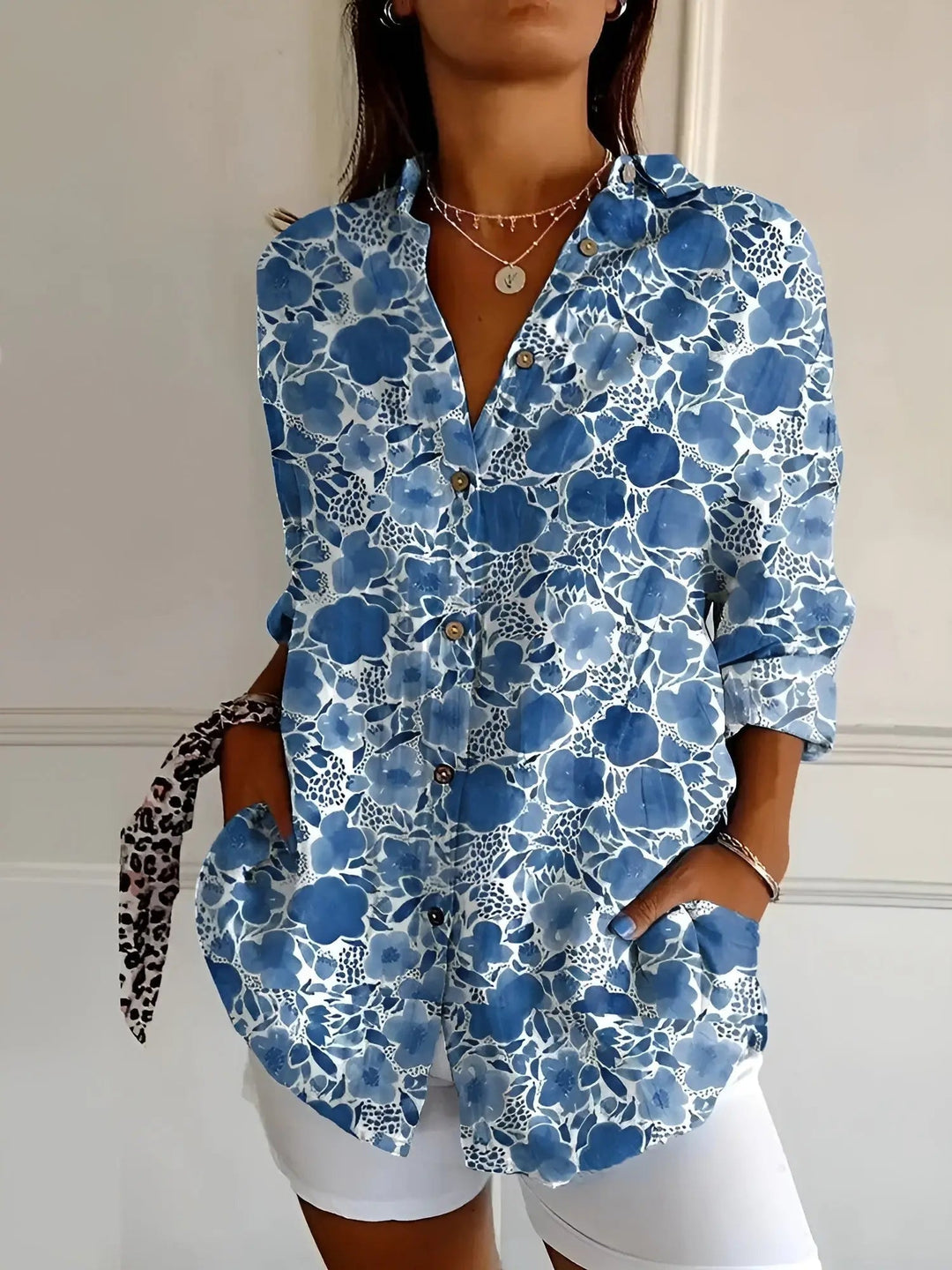 Marigold — Breathable Cotton Blouse With Elegant Long Sleeve Button-Down Style