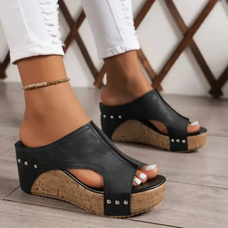 Veganclassic — Vegan Leather Sandals With Comfortable Orthopedic Summer Design