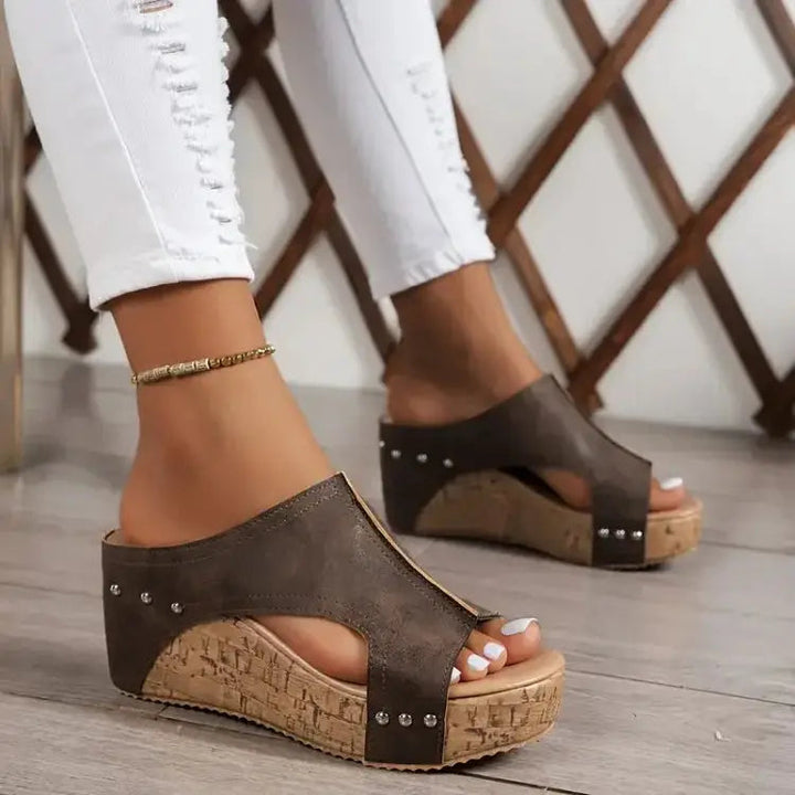 Veganclassic — Vegan Leather Sandals With Comfortable Orthopedic Summer Design