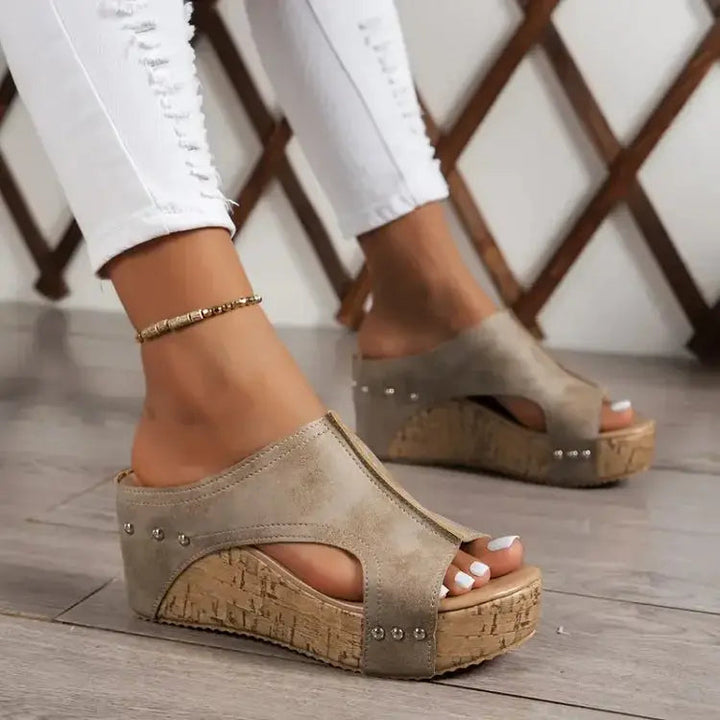 Veganclassic — Vegan Leather Sandals With Comfortable Orthopedic Summer Design