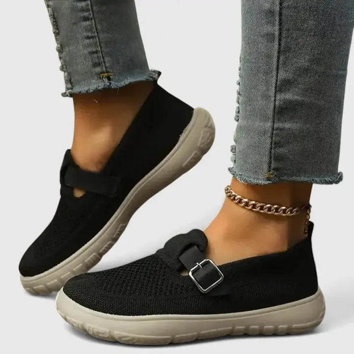 Archfit — Ergonomic Leather Loafers With Comfortable Black Slip-On Arch Support Design