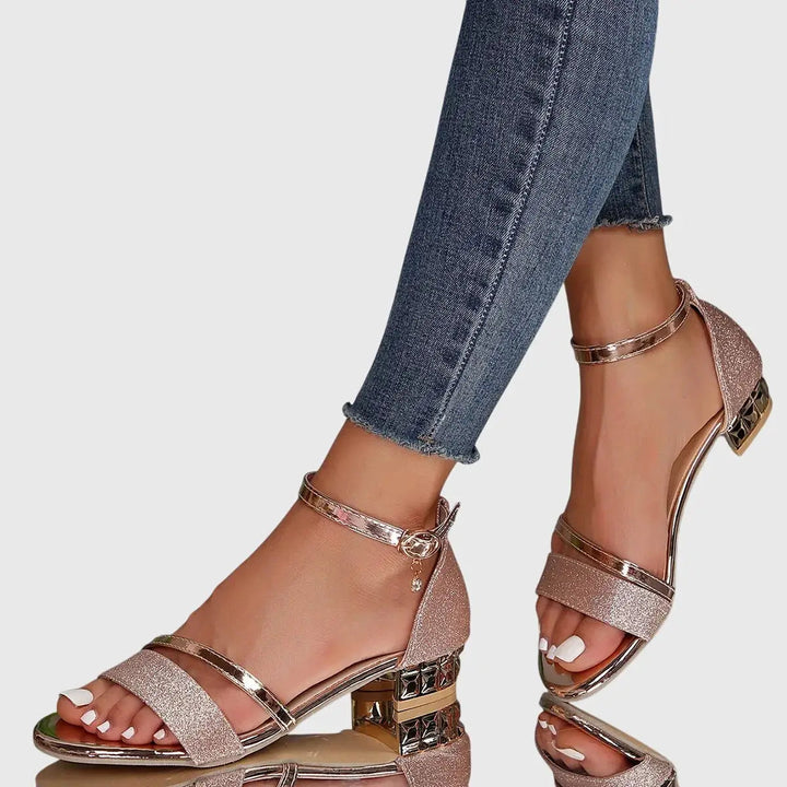 Heelharmony — Leather Heeled Sandals With Comfortable Orthopedic Summer Design