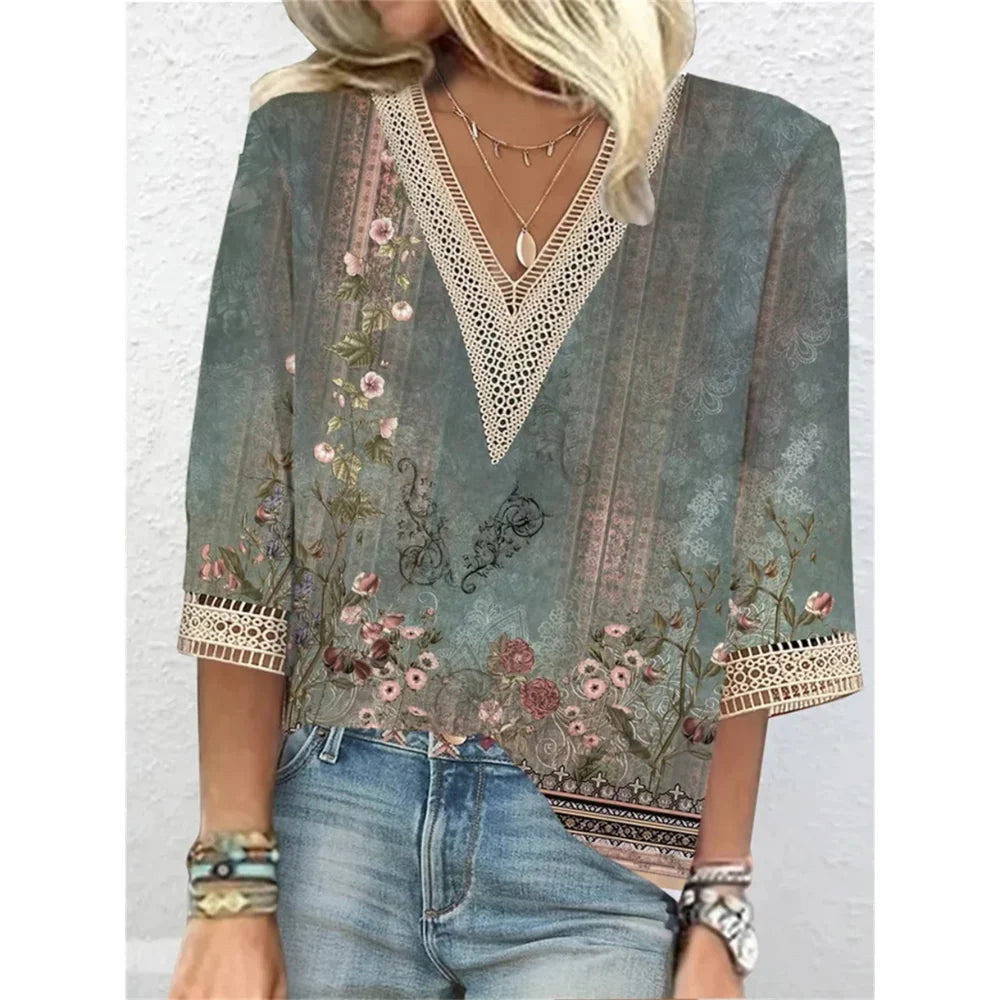 Maroon — Lightweight Chiffon Blouse With Elegant Flowing Summer Style