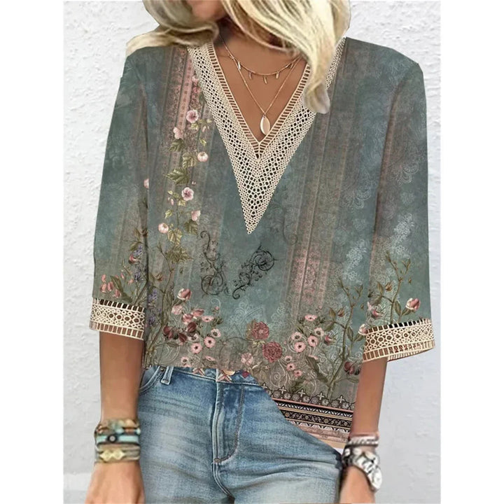 Maroon — Lightweight Chiffon Blouse With Elegant Flowing Summer Style