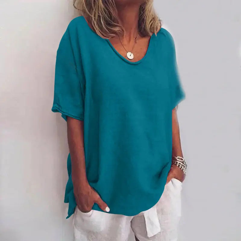 Marguerite — Lightweight Cotton Blouse With Flowy Relaxed Summer Fit