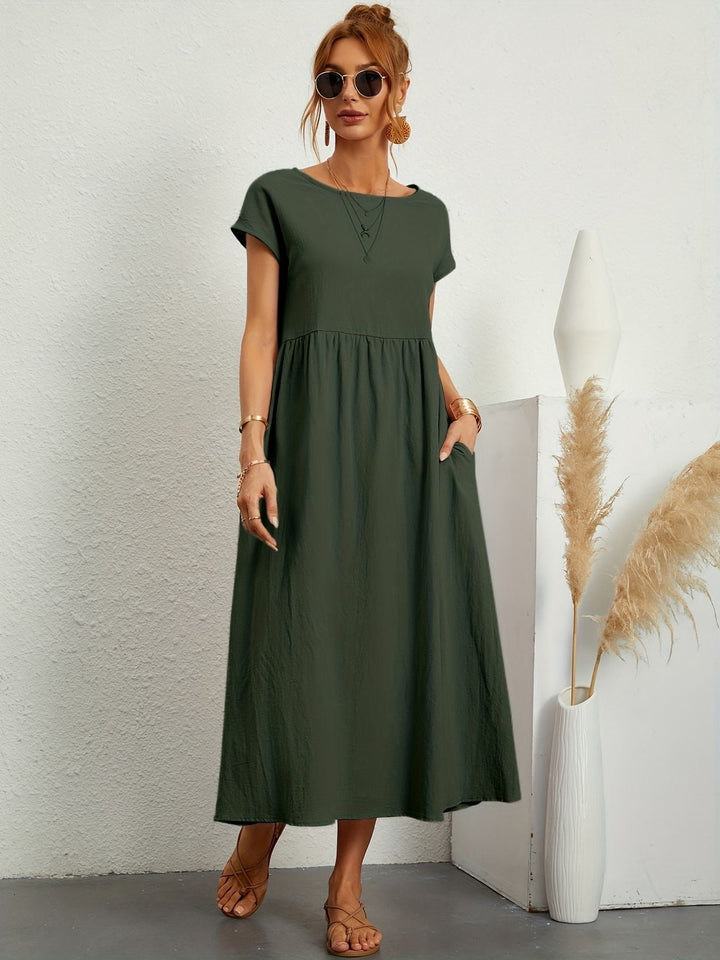 Annabeth — Lightweight Cotton Summer Dress With Relaxed Fit And Refined Neckline