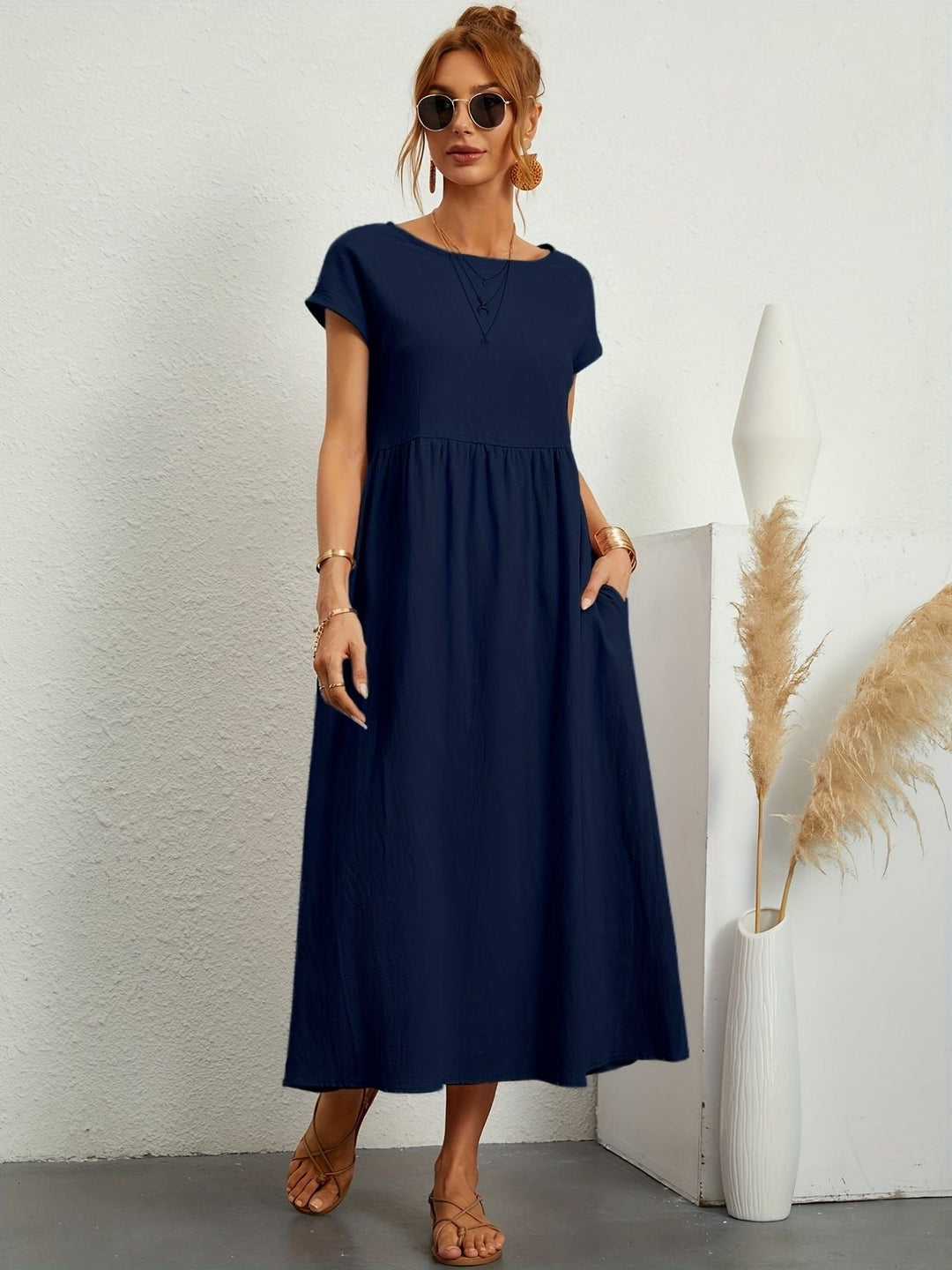 Annabeth — Lightweight Cotton Summer Dress With Relaxed Fit And Refined Neckline