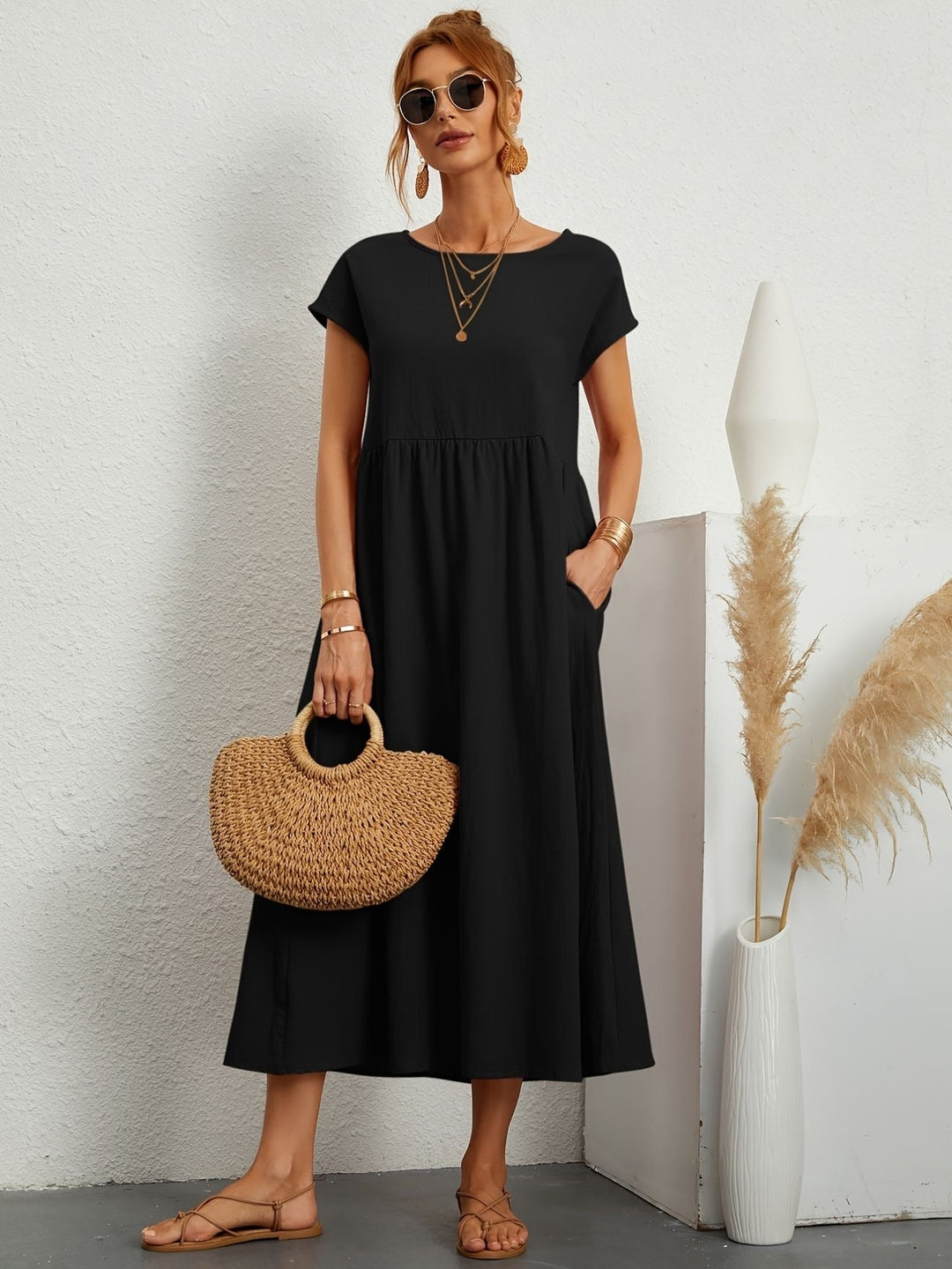 Annabeth — Lightweight Cotton Summer Dress With Relaxed Fit And Refined Neckline