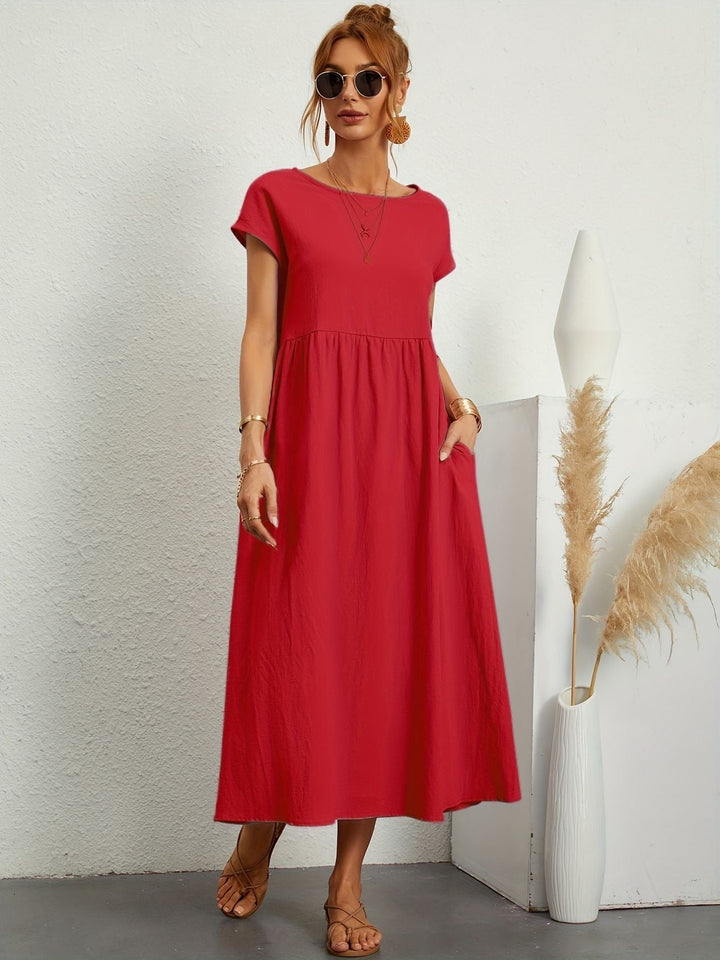 Annabeth — Lightweight Cotton Summer Dress With Relaxed Fit And Refined Neckline