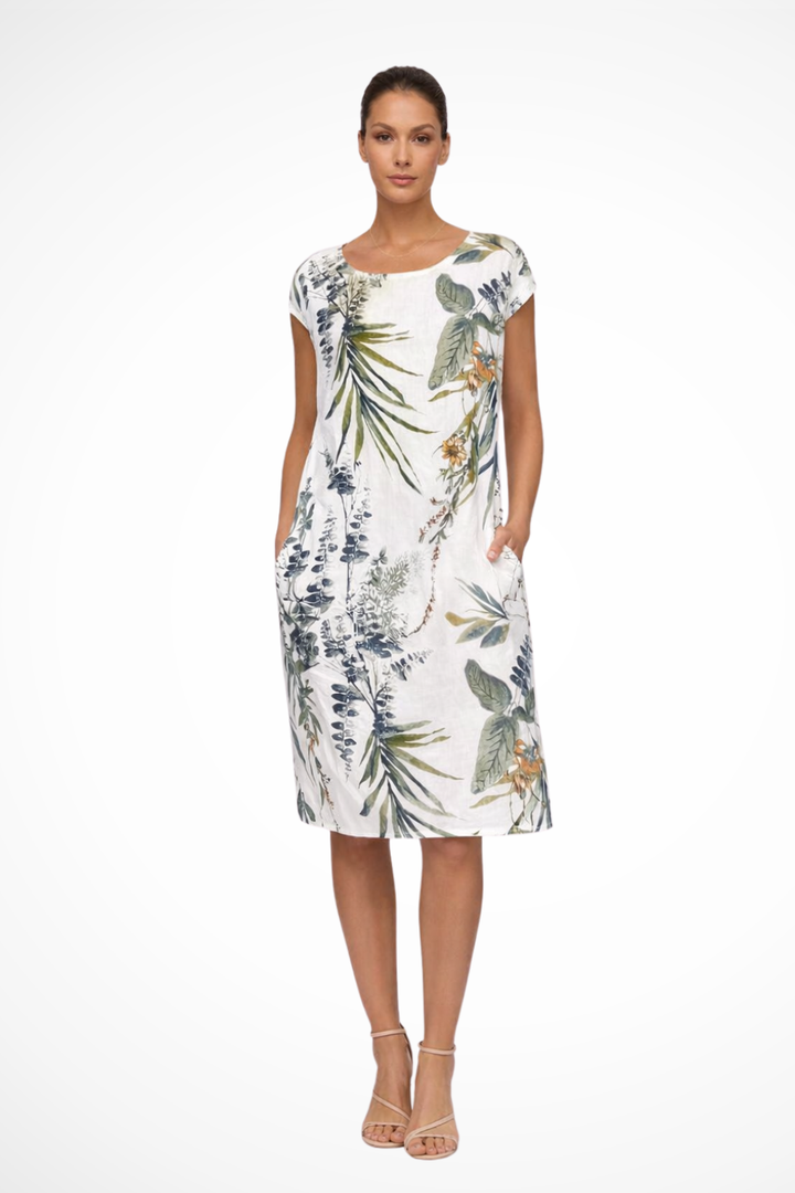 Daphne — Lightweight Cotton Summer Dress With Flowy Relaxed Botanical Print