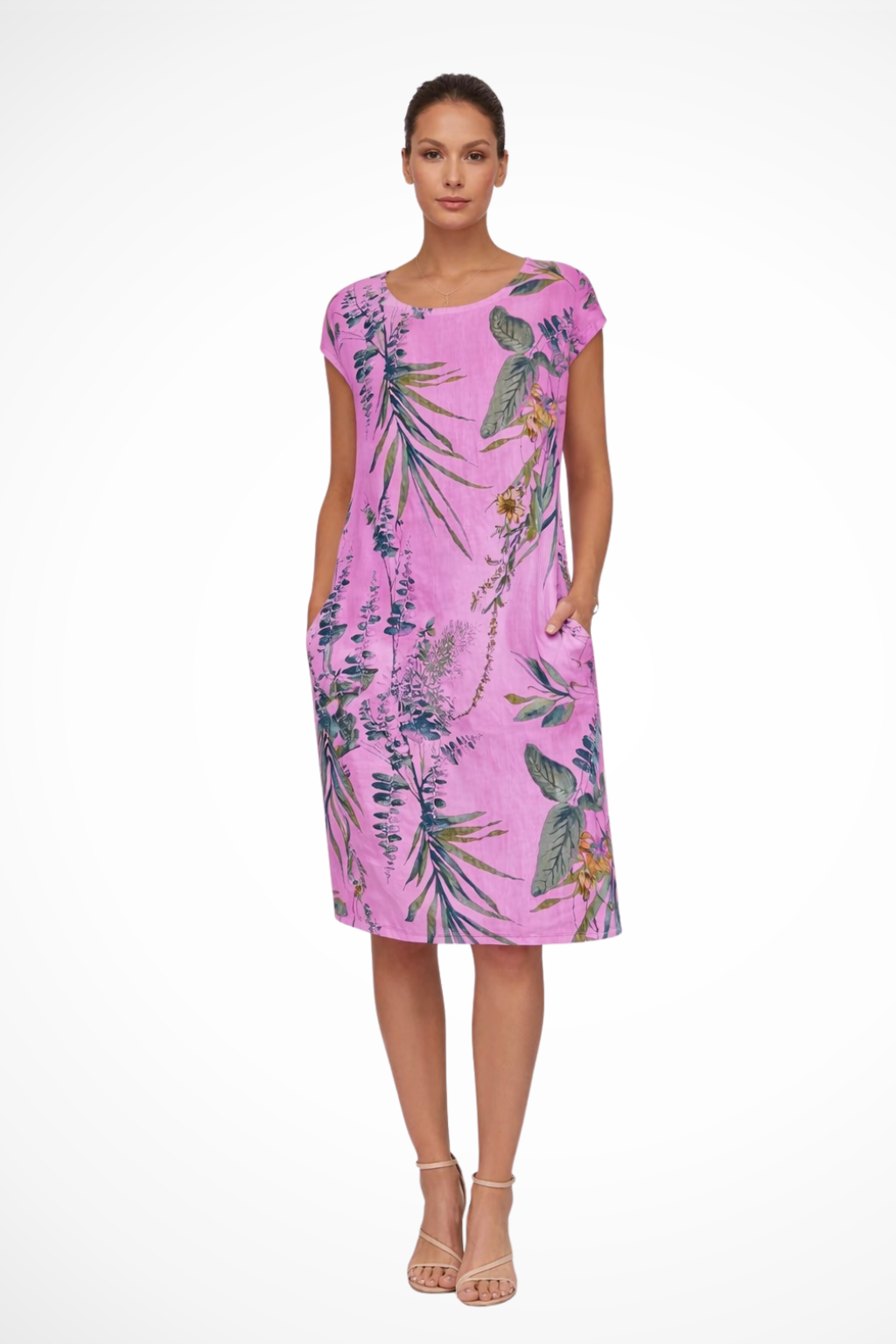 Daphne — Lightweight Cotton Summer Dress With Flowy Relaxed Botanical Print