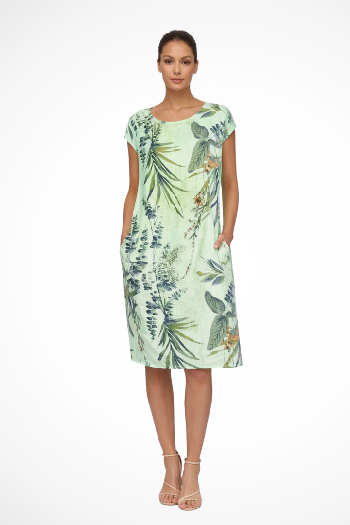 Daphne — Lightweight Cotton Summer Dress With Flowy Relaxed Botanical Print