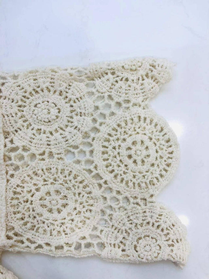 Coraline — Lightweight Open Weave Crochet Cover Up For Breezy Bohemian Beach Style