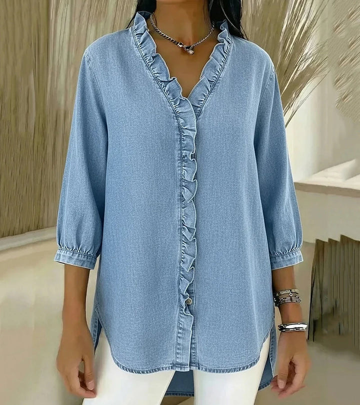 Marisette — Lightweight Ruffled Blouse With Airy Casual Summer Style
