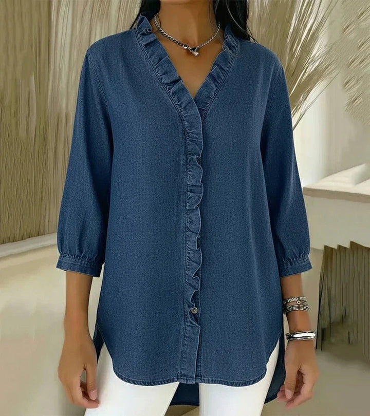 Marisette — Lightweight Ruffled Blouse With Airy Casual Summer Style
