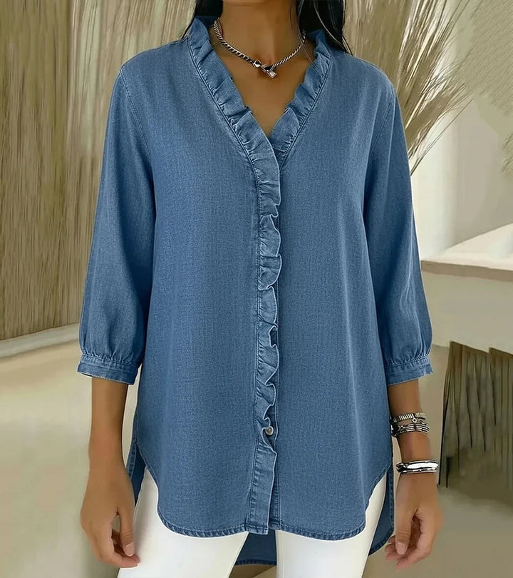 Marisette — Lightweight Ruffled Blouse With Airy Casual Summer Style