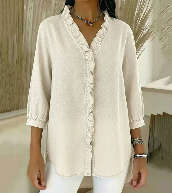 Marisette — Lightweight Ruffled Blouse With Airy Casual Summer Style