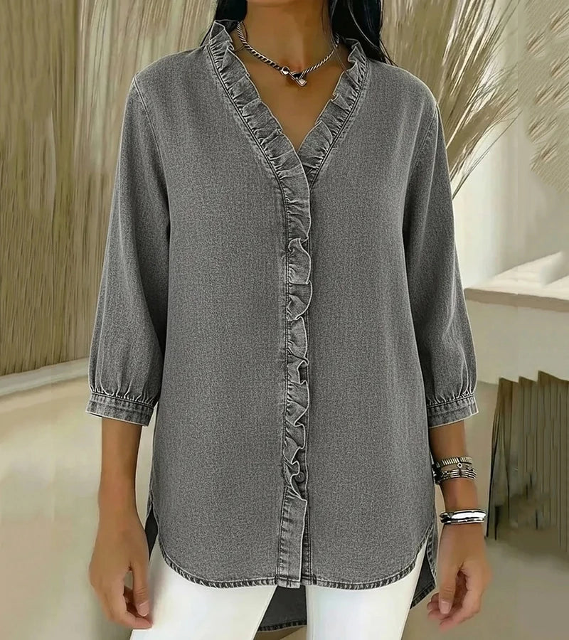 Marisette — Lightweight Ruffled Blouse With Airy Casual Summer Style