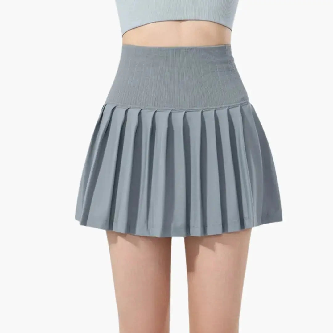 Hawthorne — Plain Woven Midi Skirt With Structured High-Waist Pleated Design