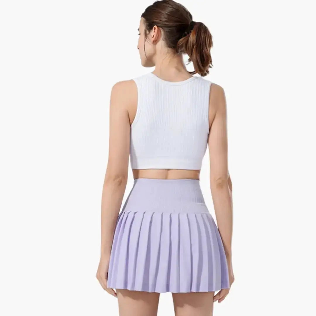 Hawthorne — Plain Woven Midi Skirt With Structured High-Waist Pleated Design