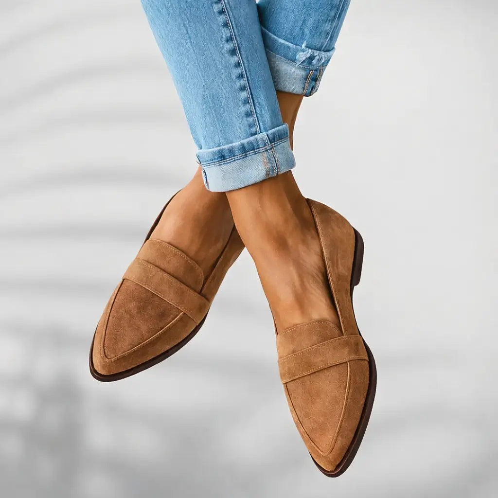 Sleektoe — Polished Leather Loafers With Elegant Sleek Toe Slip-On Design
