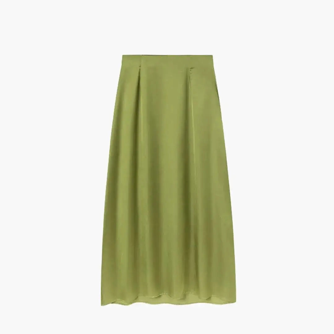 Valentina — Satin Maxi Skirt With High-Waisted Elegant Floor-Length Design
