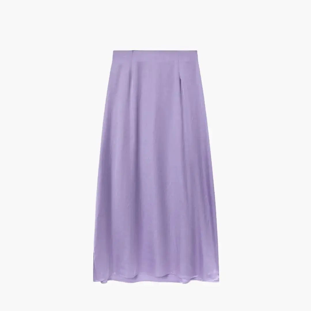 Valentina — Satin Maxi Skirt With High-Waisted Elegant Floor-Length Design