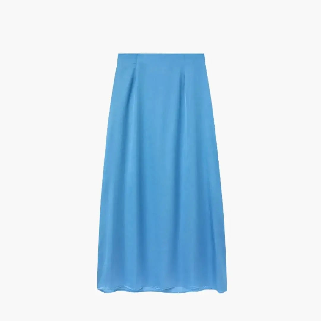 Valentina — Satin Maxi Skirt With High-Waisted Elegant Floor-Length Design