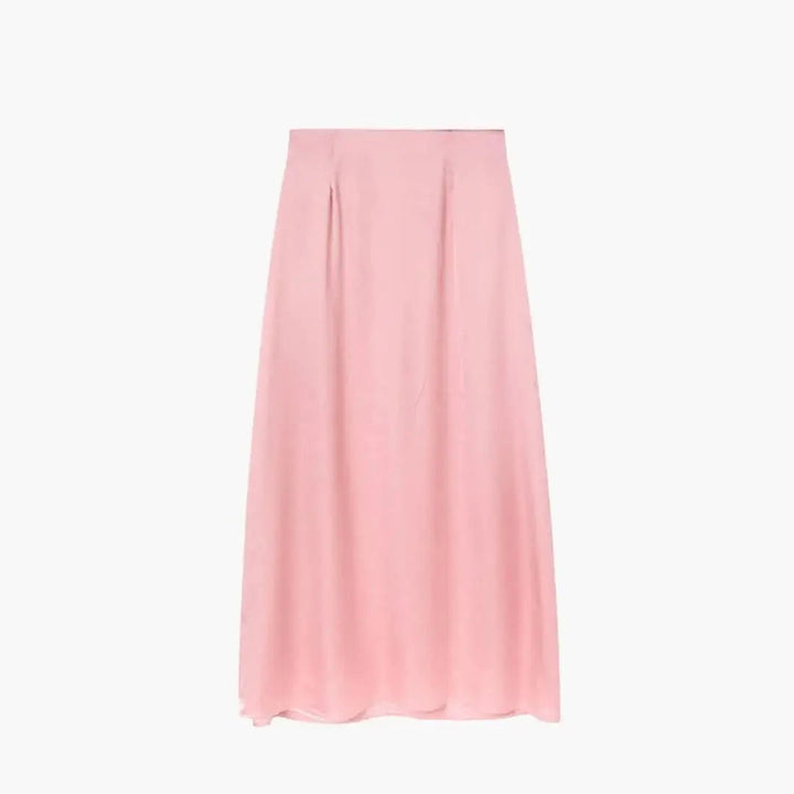Valentina — Satin Maxi Skirt With High-Waisted Elegant Floor-Length Design