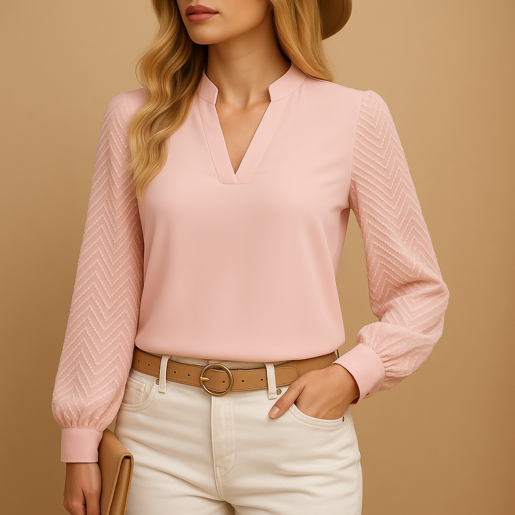 Rosalind — Soft Viscose V-Neck Top With Flowy Relaxed Fit For All Seasons