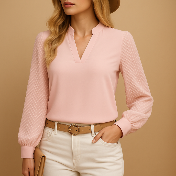 Rosalind — Soft Viscose V-Neck Top With Flowy Relaxed Fit For All Seasons