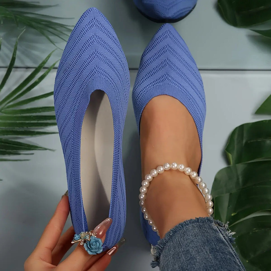 Synthflatelegant — Synthetic Leather Flat Shoes With Comfortable Elegant Casual Design