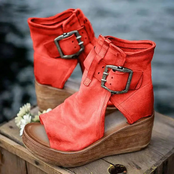 Bohemia — Synthetic Wedge Sandals With Comfortable Supportive Boho Summer Design
