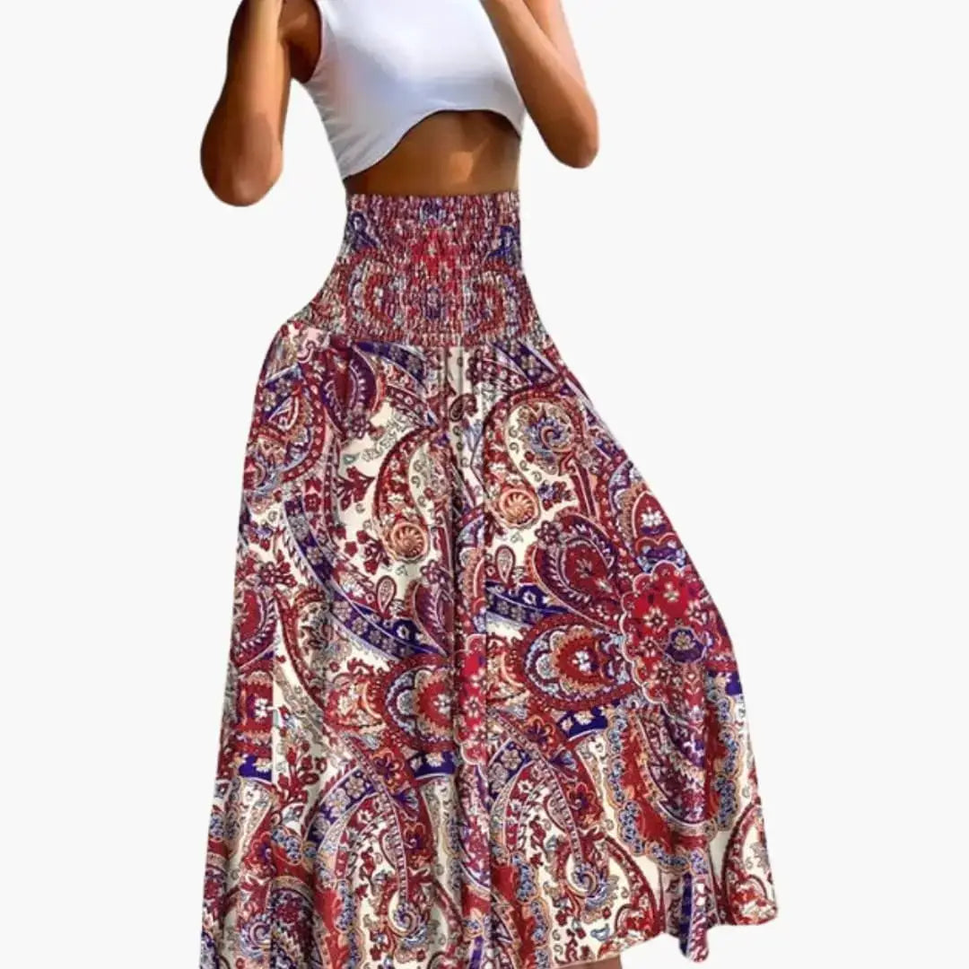 Wilhelmina — Woven A-Line Skirt With Comfortable Long Pull-On Pocket Design