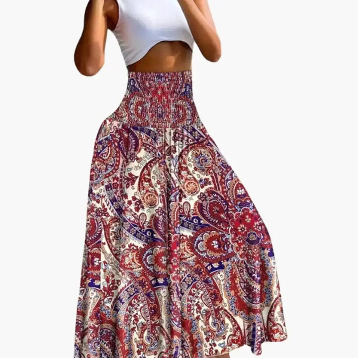 Wilhelmina — Woven A-Line Skirt With Comfortable Long Pull-On Pocket Design