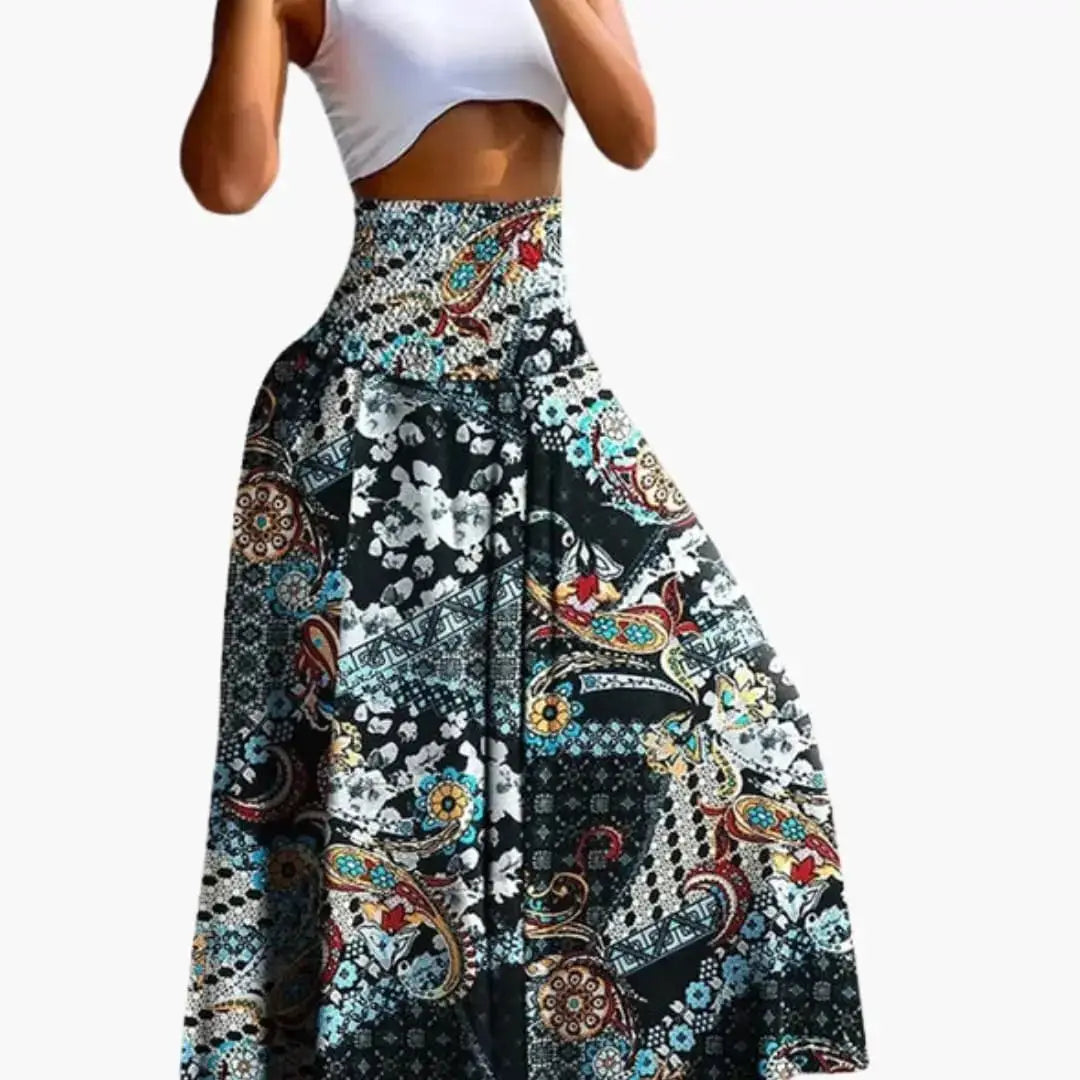 Wilhelmina — Woven A-Line Skirt With Comfortable Long Pull-On Pocket Design