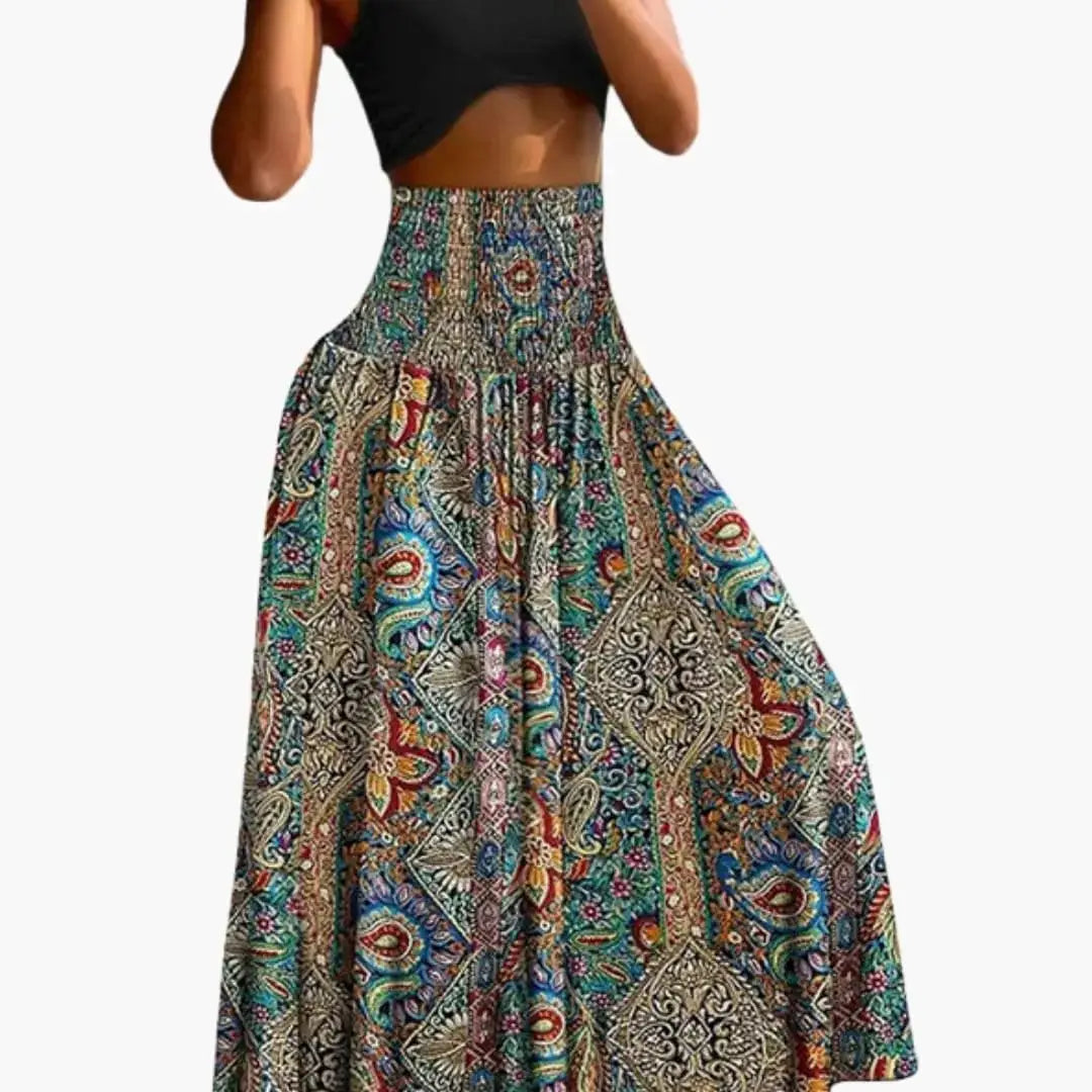 Wilhelmina — Woven A-Line Skirt With Comfortable Long Pull-On Pocket Design