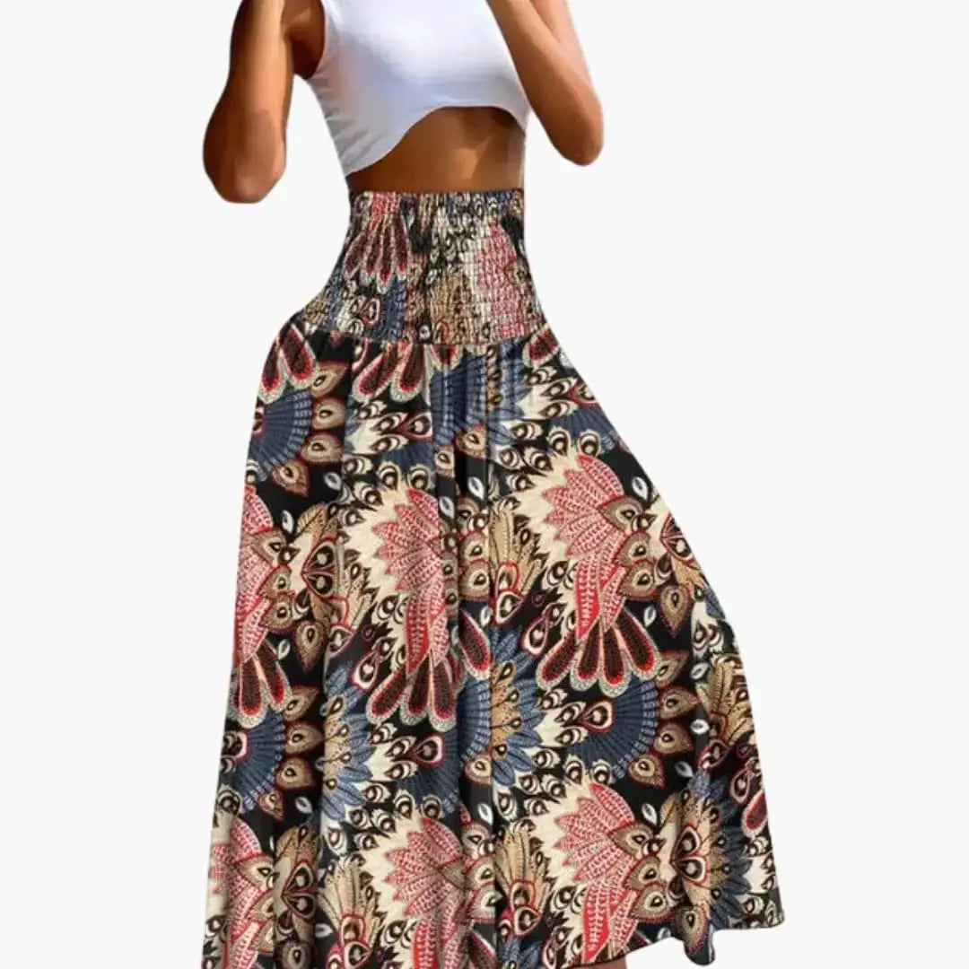Wilhelmina — Woven A-Line Skirt With Comfortable Long Pull-On Pocket Design