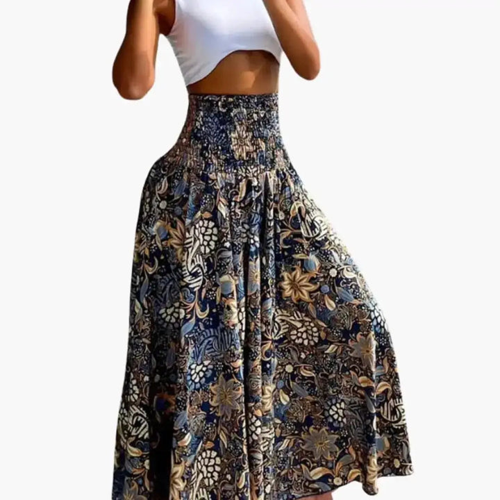Wilhelmina — Woven A-Line Skirt With Comfortable Long Pull-On Pocket Design