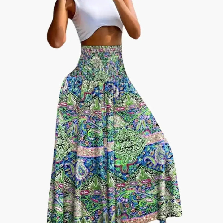 Wilhelmina — Woven A-Line Skirt With Comfortable Long Pull-On Pocket Design